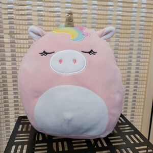Kellytoy Squishmallow Ilene The Pink Unicorn Rainbow Mane